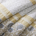 9 Piece Cotton Percale Comforter Set Yellow King King Yellow Polyester