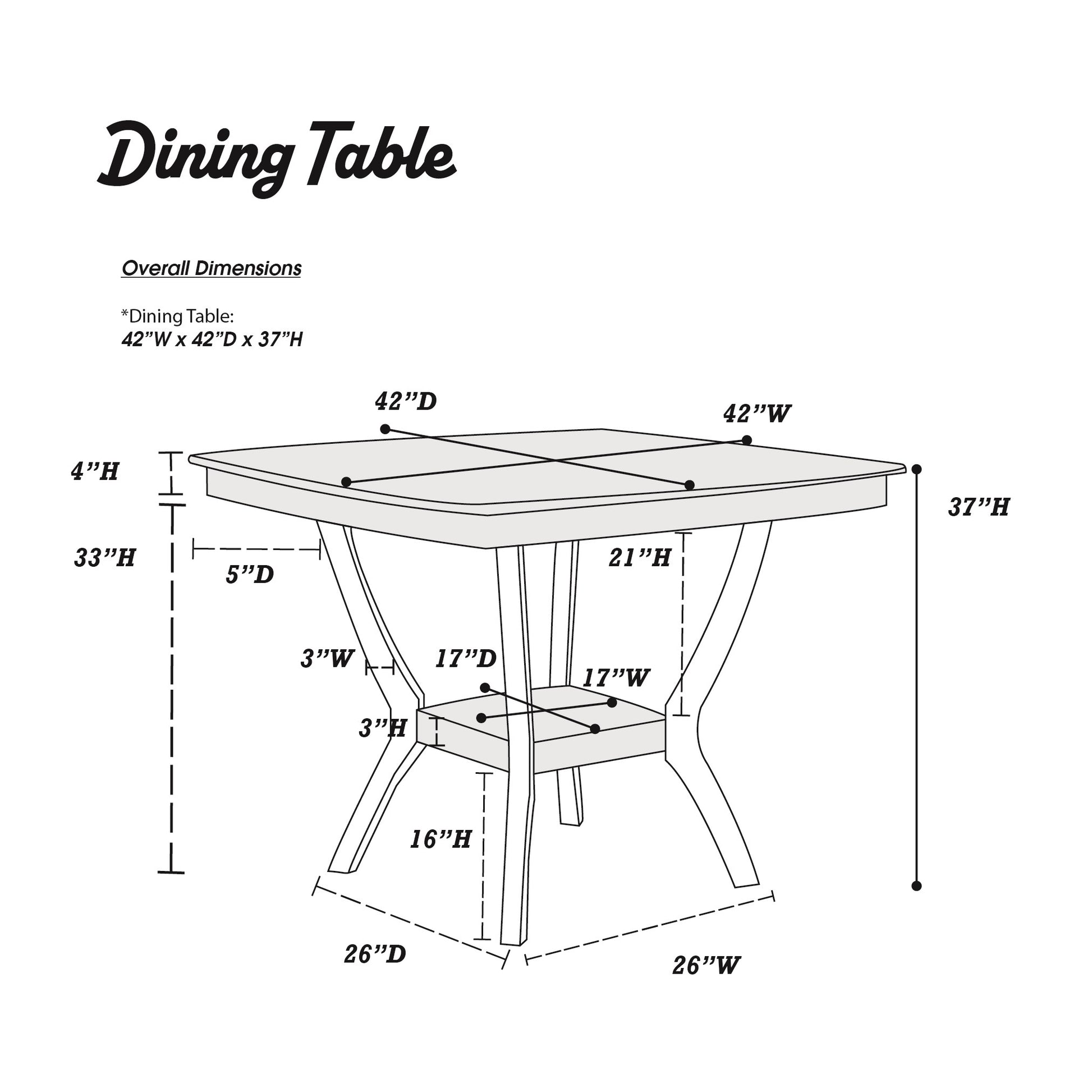 Formal Look Counter Height Dining Table W Shelve And 4X Side Chairs Solidwood Espresso Finish 5Pc Set Dining Room Furniture Wood Dining Room Solid Wood Rubberwood Square Dining Table With Chair Wood Wood Espresso Solid Back Seats 4 42 Inches