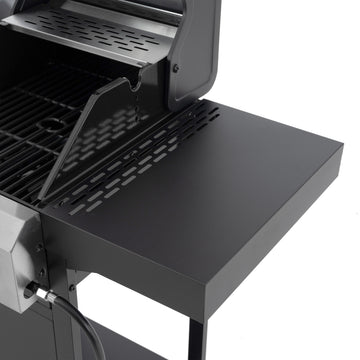 2 2 Multi Function Burner Gas Grill And Griddle Combo With Cover For Outdoor Cooking While Camping Or Tailgating Bbq,Frying,Pizza. Black And Silver Stainless Steel