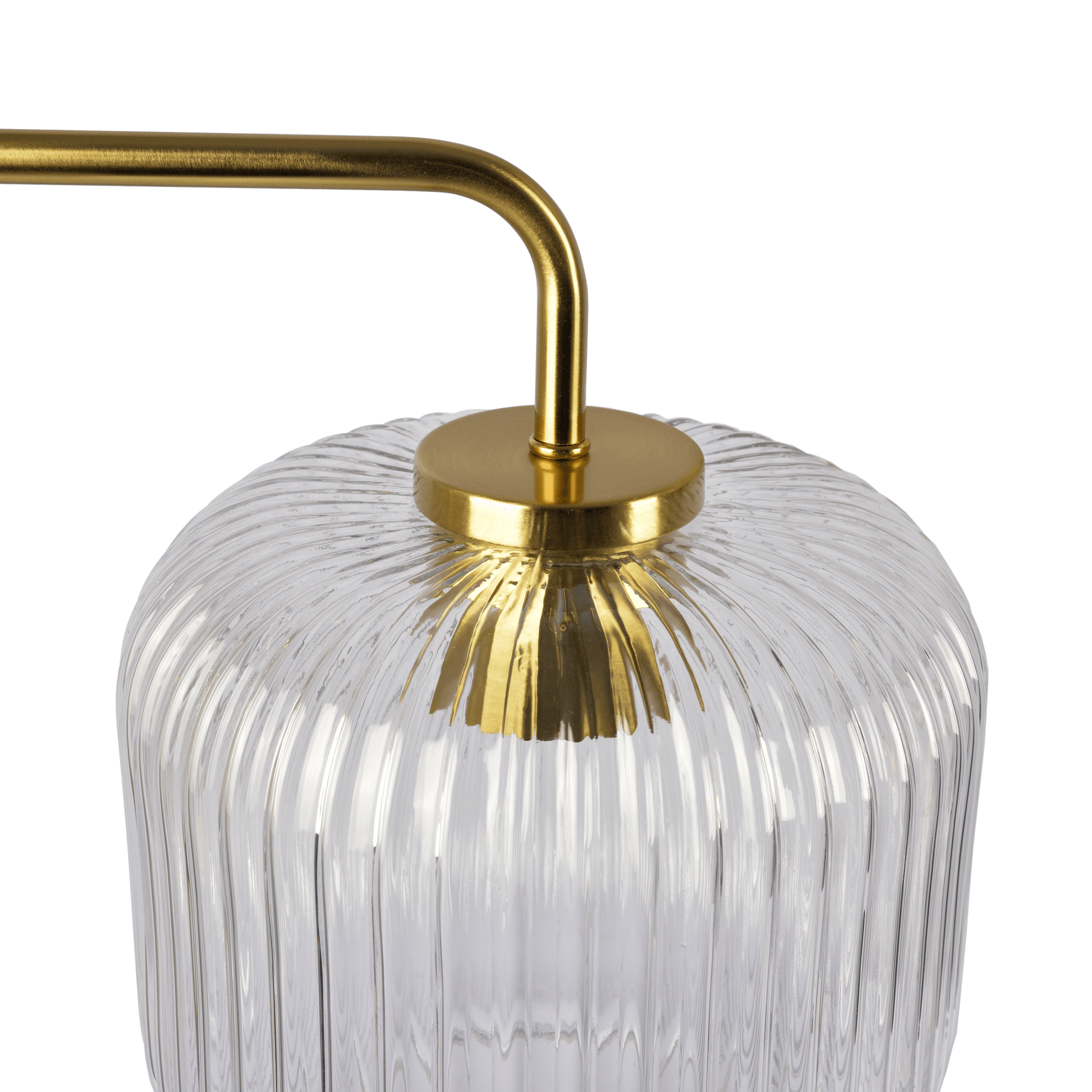 Haven Clear Glass Table Lamp, Gold Brush Metal And Marble Base, Button Control Gold,White,White Marble Table&Floor Lamps Faux Marble,Glass,Metal