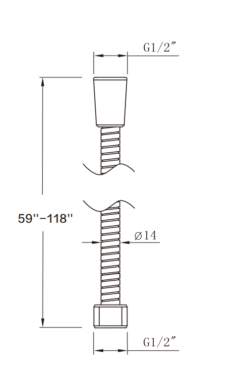 71 Inches Shower Hose Extra Long Handheld Shower Head Hose Extension Replacement Brushed Nickel Stainless Steel