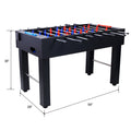 54 Inch Hurricane Foosball Table For Family Game Rooms With Light Cherry Finish, Analog Scoring And Free Accessories Black Black Mdf Steel