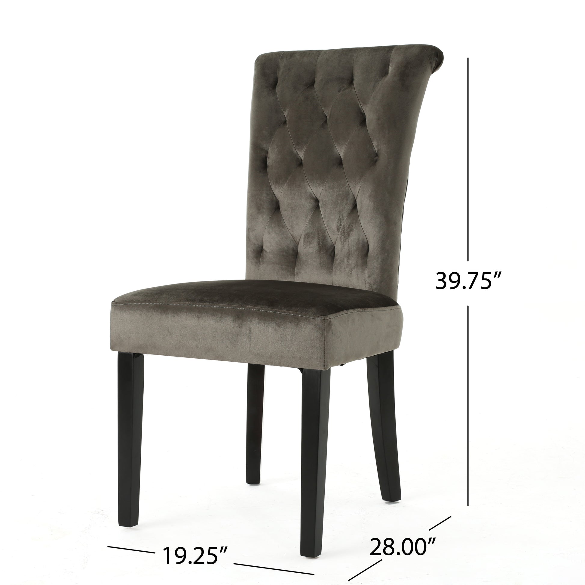 Charlotte Kd Dining Chair Grey Fabric