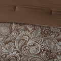 12 Piece Comforter Set With Cotton Bed Sheets Blue Brown King King Blue Brown Cotton