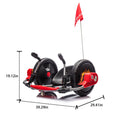 12V Kids Ride On Electric Toy,2Wd,16'' Exaggerated Wheel,Dual Handle Control For 360 Degree Flexible Steering And Rotation,Solid Metal Frame,Provide A Speed Of 4.66 Mph For Kids Aged 6 . Red 50 99 Lbs Polypropylene