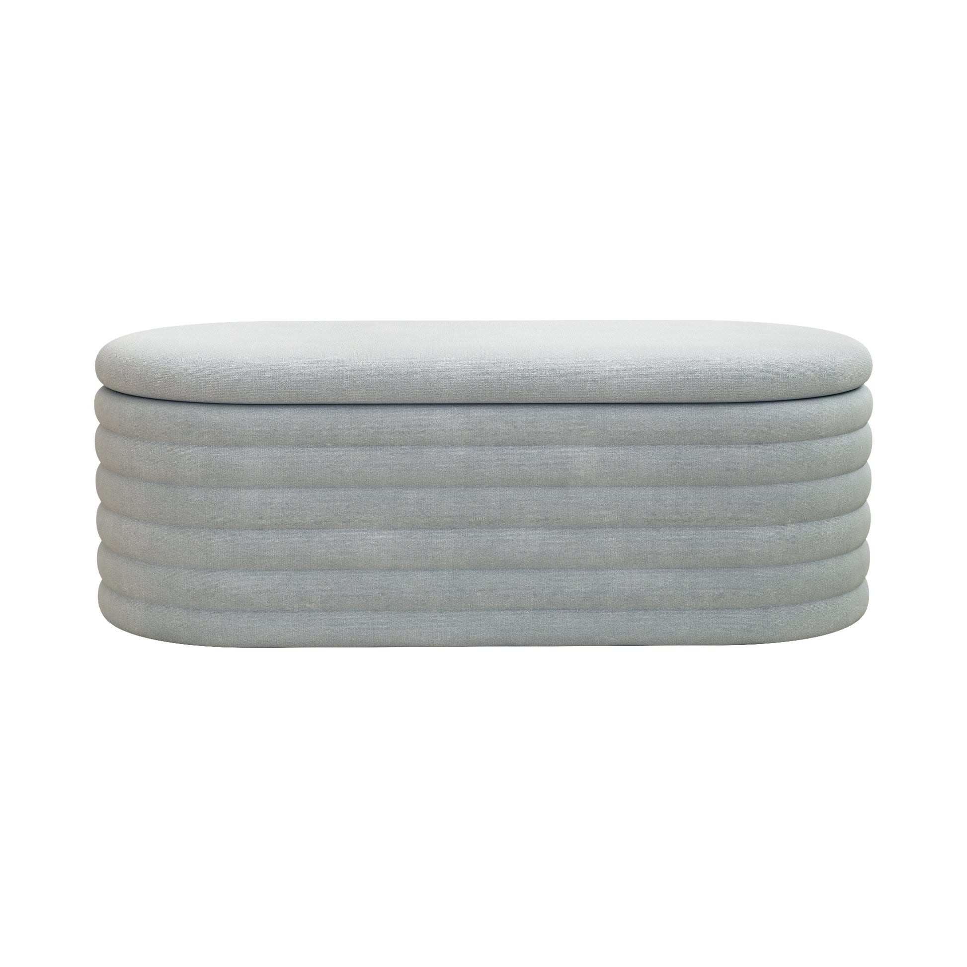 Storage Chenille Ottoman Bench Upholstered Fabric Storage Bench End Of Bed Stool With Safety Hinge For Bedroom, Living Room, Entryway, Closet 40 Inch, Light Grey Light Grey Contemporary Polyurethane