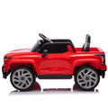 12V Kids Ride On Car W Parents Control,Licensed Chevrolet Silverado,Four Wheel Suspension,Led Lights,Bluetooth,Music,Usb,Mp3,Power Display,Speeds 1.86 3.11Mph For Kids Aged 2 5. Red 50 99 Lbs