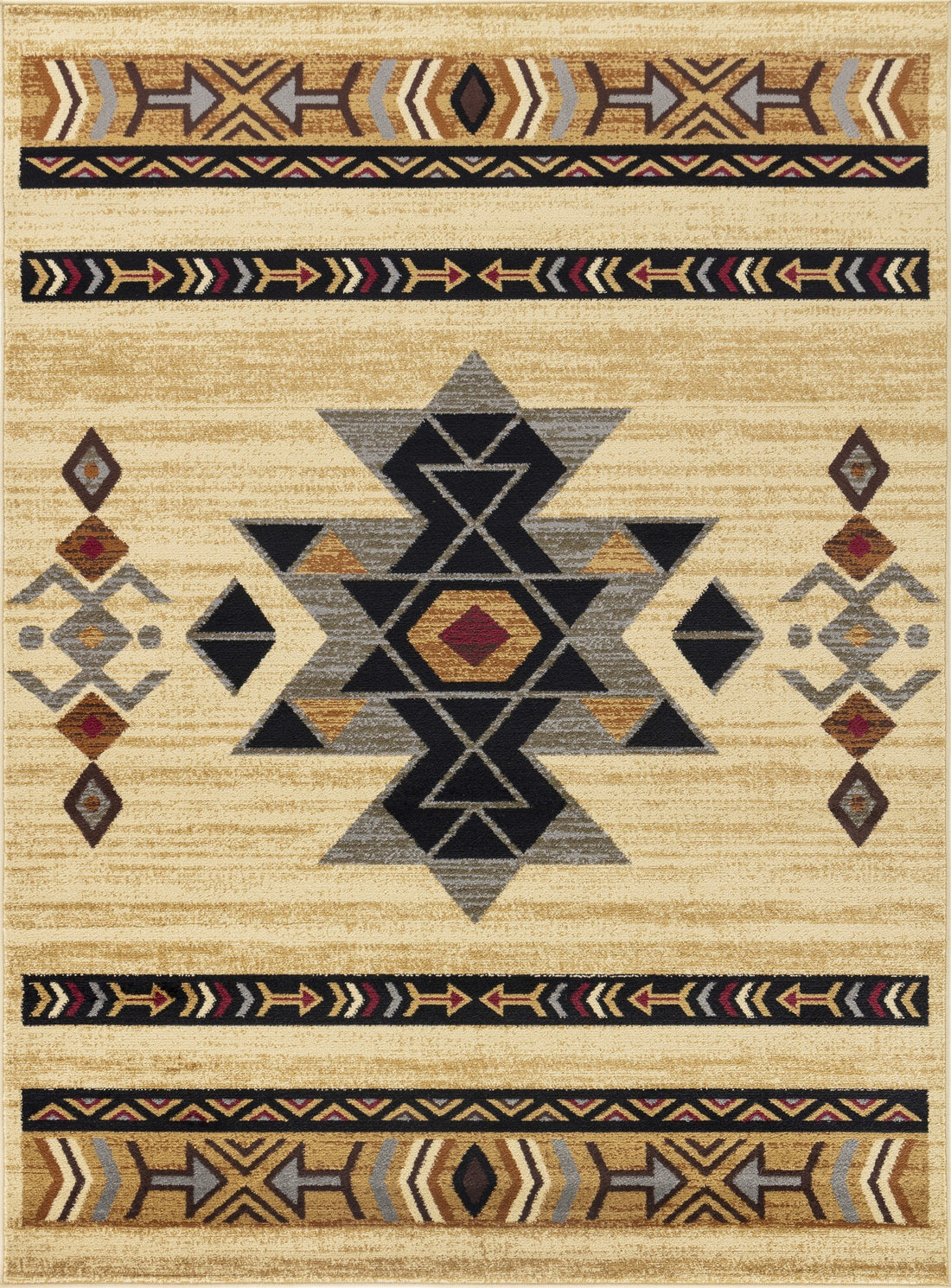 Tribes Gc Yls4006 Cream 7 Ft. 10 In. X 10 Ft. 3 In. Southwest Area Rug Cream Polypropylene