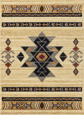 Tribes Gc Yls4006 Cream 7 Ft. 10 In. X 10 Ft. 3 In. Southwest Area Rug Cream Polypropylene