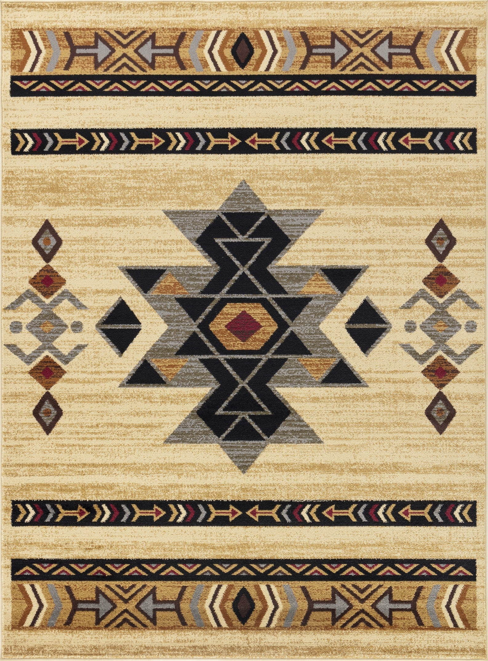 Tribes Gc Yls4006 Cream 2 Ft. X 3 Ft. Southwest Area Rug Cream Polypropylene