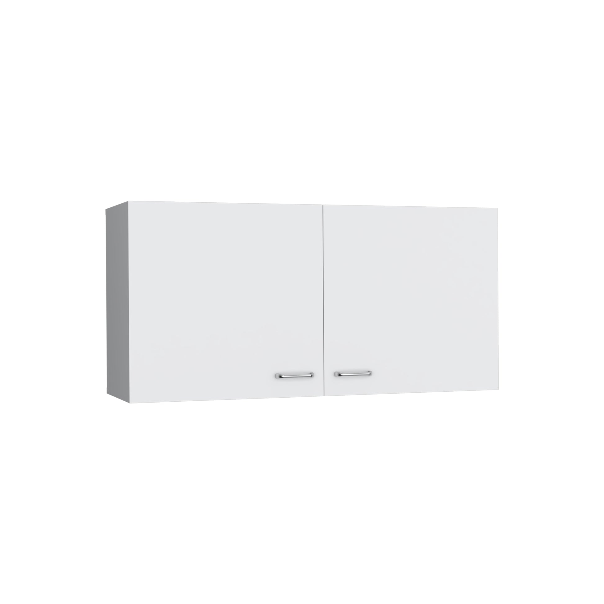 Napoles Wall Cabinet, Two Shelves, Double Door White Wall Mounted 1 2 Shelves White Kitchen Wall Mounted Particle Board