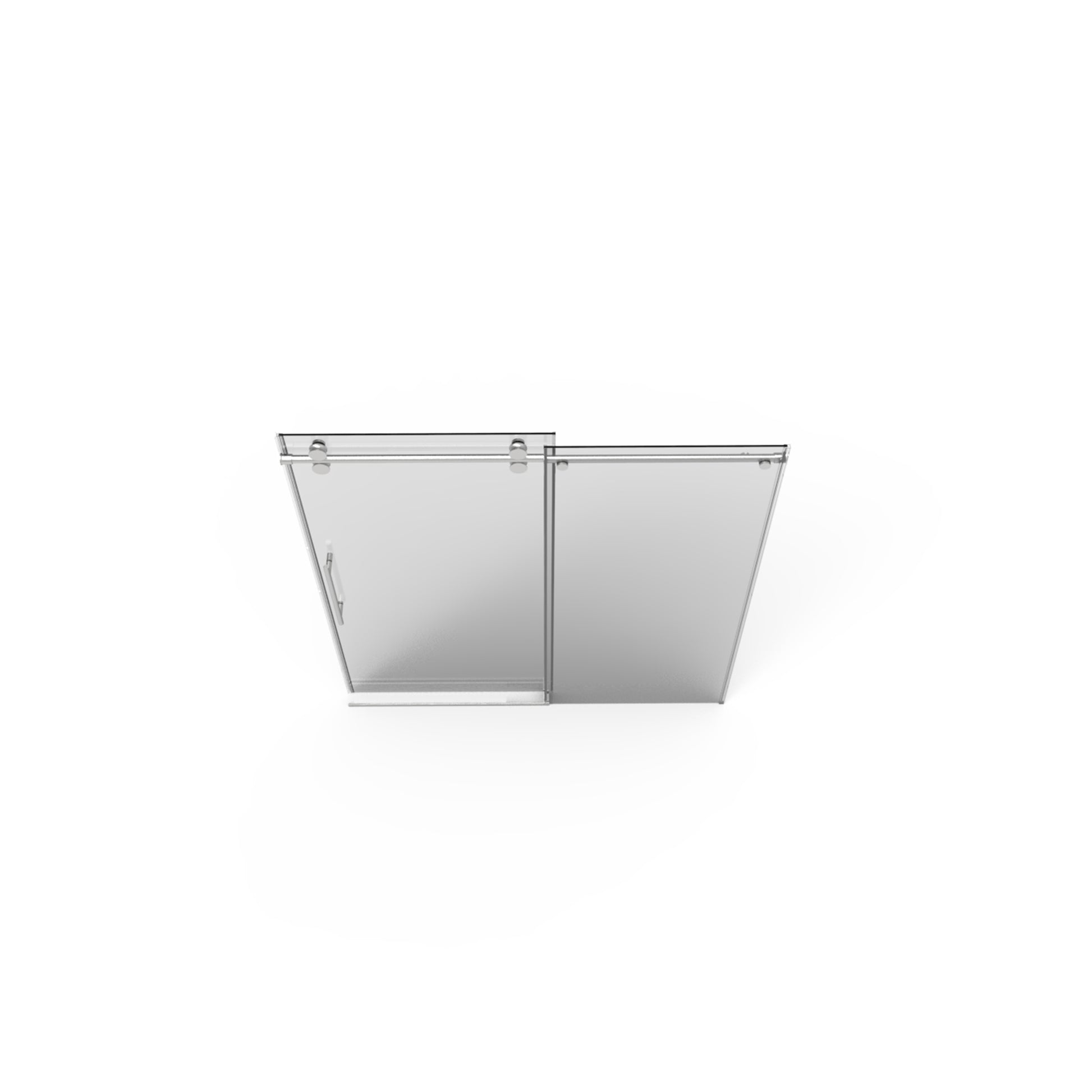 56" 60"W X 76"H Frameless , Sliding , With Premium 3 8" 10Mm Thick Tempered Glass Shower Enclosure ,Double Side Easy Clean Coat,Chrom Finished With Buffer Chrome Bathroom American Design Stainless Steel