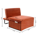 Modern Corduroy Sofa Bed,Couch Chair,Sleeper Bed,Small Lounge Sofa W Reclining Backrest,Furniture For Living Room,Bedroom,4 In 1 Convertible Sleeper Sofa Bed, Red Brown Full Brown Corduroy