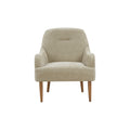 Chenille Armchair, Modern Style Accent Chair With Wood Legs, Comfy Design For Living Room, Bedroom, Office, Light Grey Gray Foam Wood Fabric