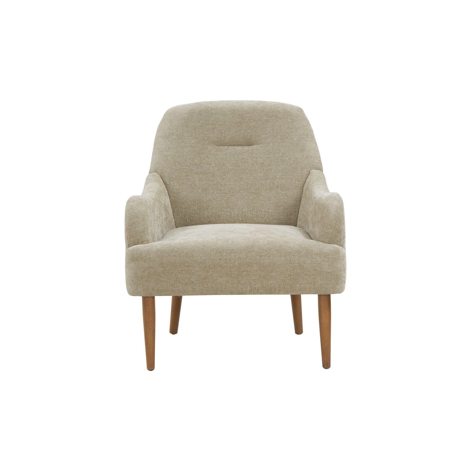 Chenille Armchair, Modern Style Accent Chair With Wood Legs, Comfy Design For Living Room, Bedroom, Office, Light Grey Gray Foam Wood Fabric