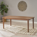 Dining Table With Square Leg Walnut Solid Wood Mdf