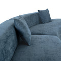 Modern Large 2 Piece Sectional Sofa With 3 Pillows,For Living Room, Bedroom Blue Polyester 2 Seat