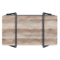 Oak And Sandy Grey 1 Shelf Coffee Table Oak Primary Living Space Shelves Rectangular Wood Metal Sled