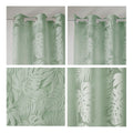 Palm Leaf Burnout Window Sheer Sage Green 50X95