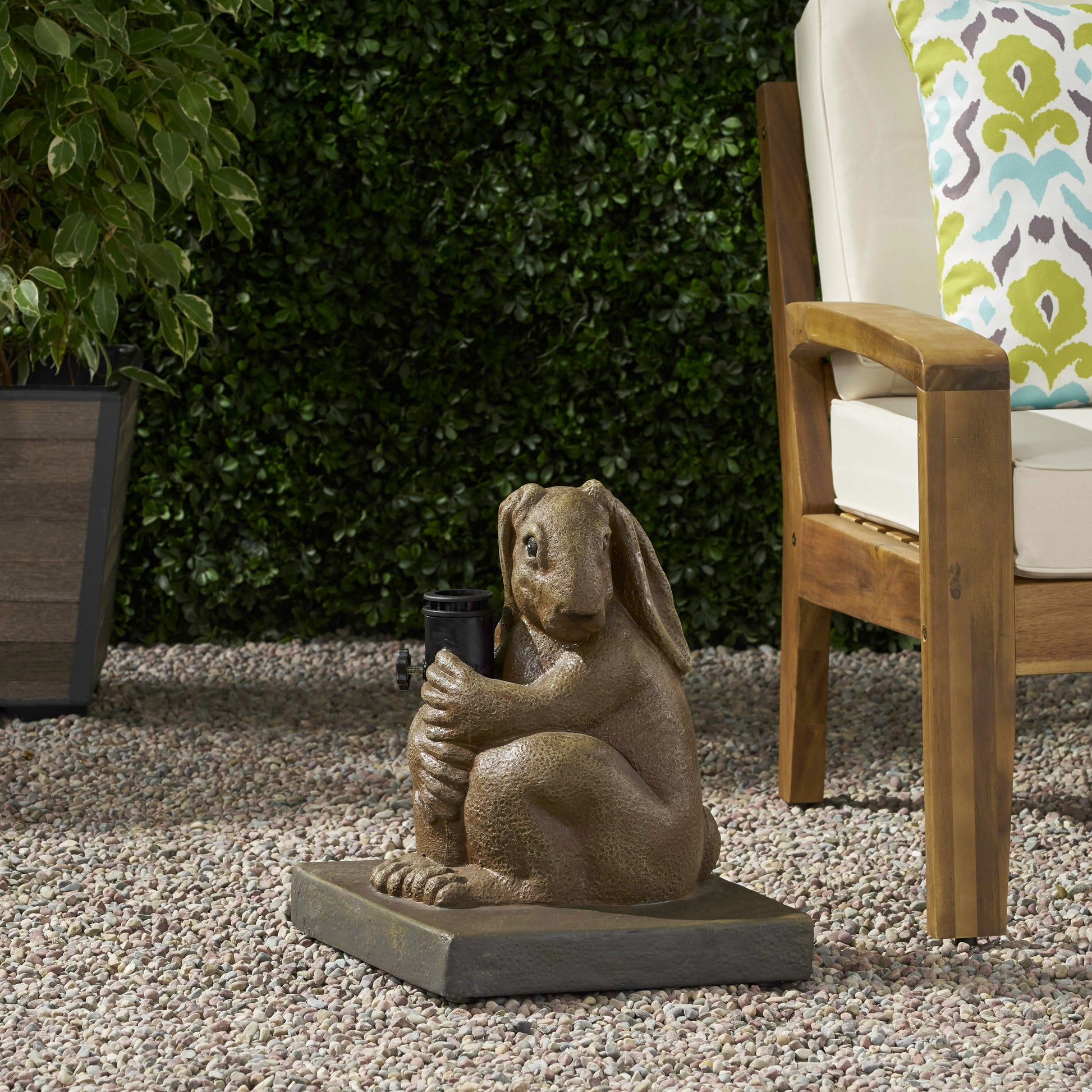 Rabbit Umbrella Base Light Brown Concrete