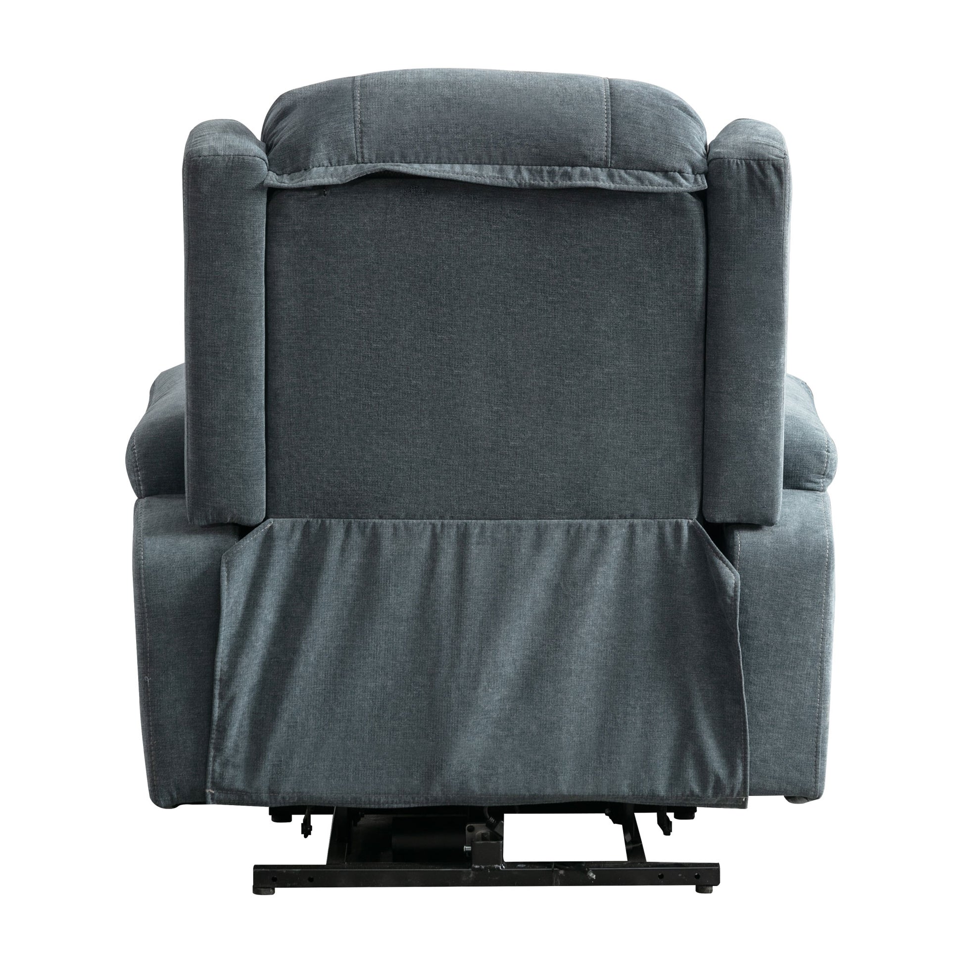 Power Lift Recliner Chair Recliners For Elderly With Heat And Massage Recliner Chair For Living Room With Infinite Position And Side Pocket,Usb Charge Port Blue Blue Power Push Button Soft Heavy Duty Cotton Wood Metal