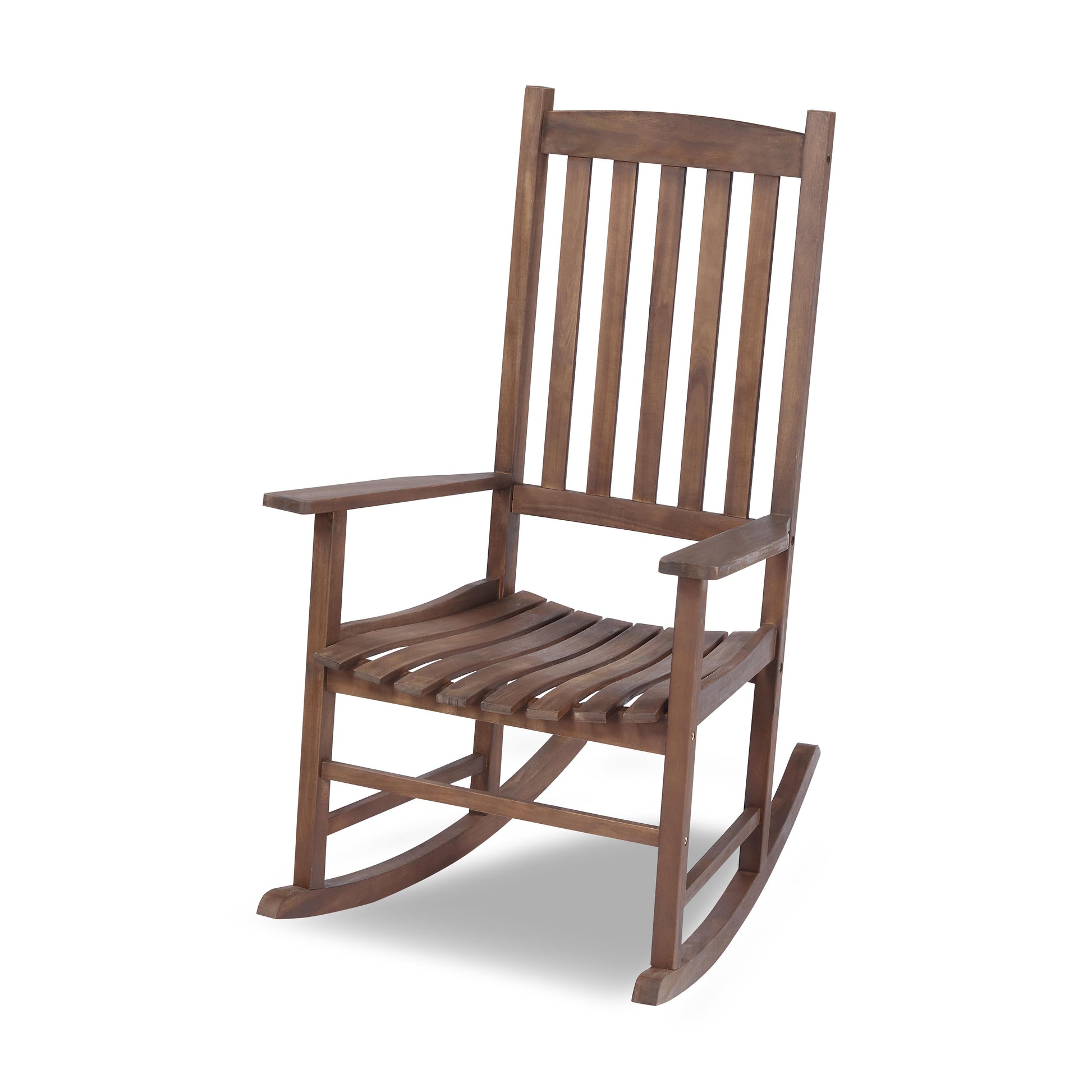 Outdoor Rocking Chair Patio Rocker Brown Brown Acacia Wood