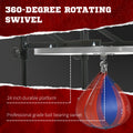 Soozier Adjustable Speed Bag Platform, Wall Mounted Speed Bags For Boxing, With 360 Degree Swivel And 10'' Speedbag Colorful Steel