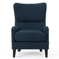 Hi Back Quentin Sofa Chair, Living Room, Study And Bedroom Navy Blue Fabric