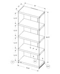 Bookshelf, Bookcase, Etagere, 5 Tier, 60