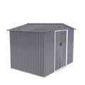 Outdoor Storage Shed 8 X 6 Ft Large Metal Tool Sheds, Heavy Duty Storage House With Sliding Doors With Air Vent For Backyard Patio Lawn To Store Bikes, Tools, Lawnmowers Dark Grey Dark Grey