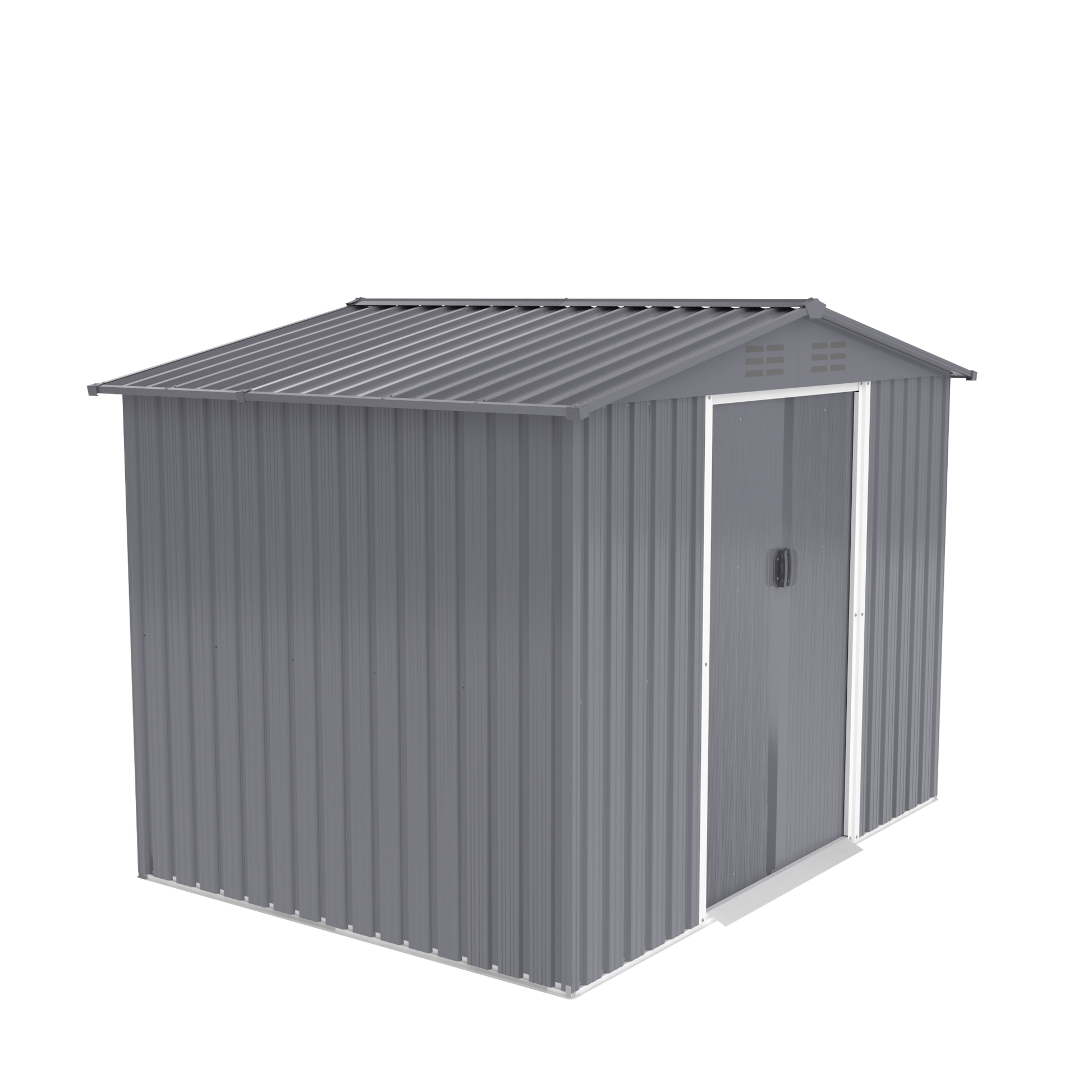 Outdoor Storage Shed 8 X 6 Ft Large Metal Tool Sheds, Heavy Duty Storage House With Sliding Doors With Air Vent For Backyard Patio Lawn To Store Bikes, Tools, Lawnmowers Dark Grey Dark Grey