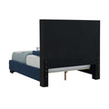 Yaris Navy Blue King Bed Navy Blue Rubber Wood