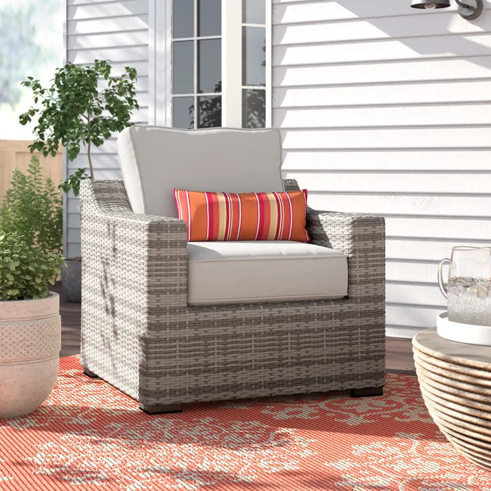 Fully Assembled Patio Chair With Cushions Yes Sectional Grey Mix Rust Resistant Frame Stain Resistant Cushions Garden & Outdoor Modern Sofa Seating Groups Foam Wicker