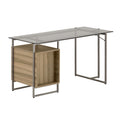 Techni Mobili Oak Computer Desk With Storage Oak Office Modern Rectangular Rectangular Mdf Metal