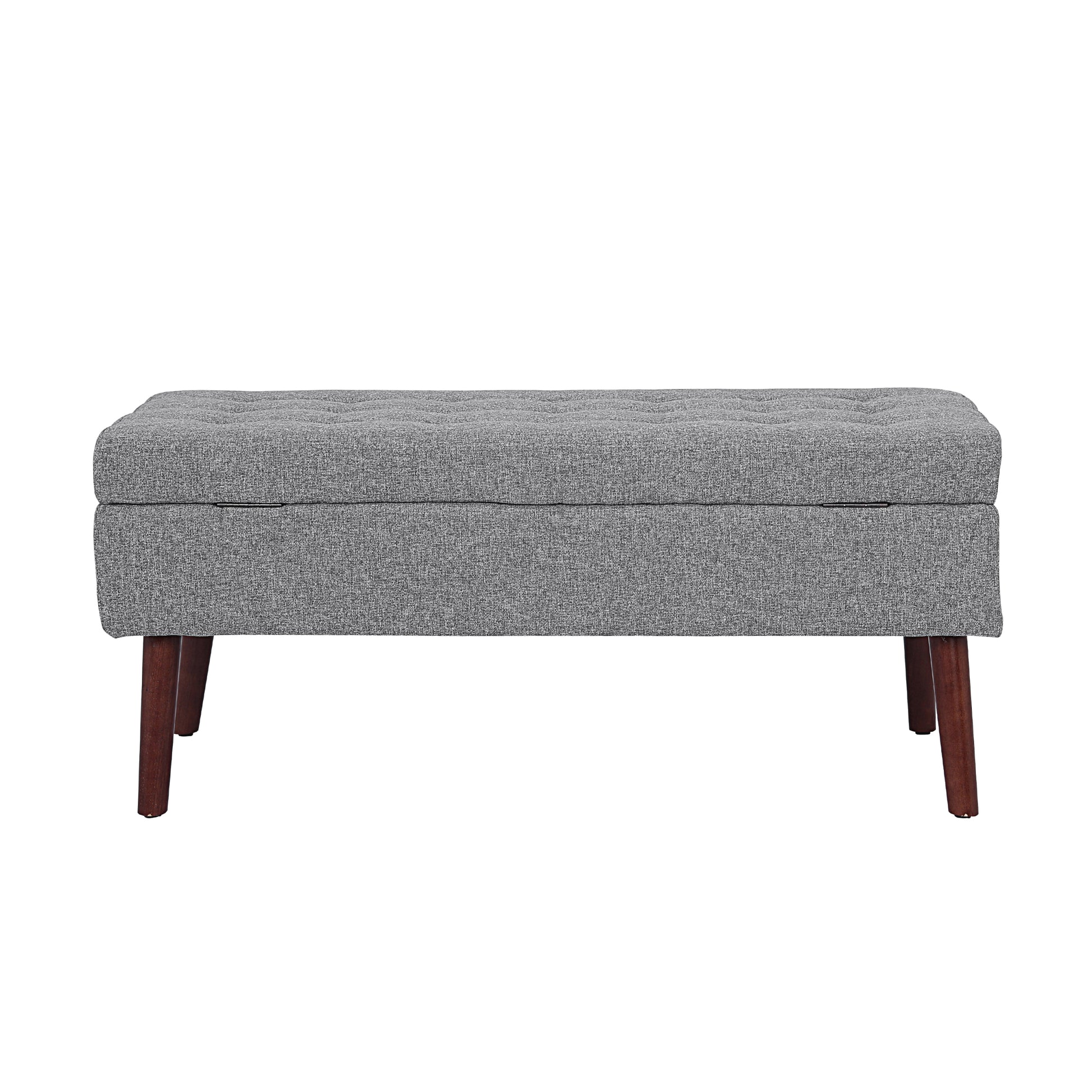 Storage Bench With Storage Bench For Bedroom End Of Bed Bench Foot Of Bed Bench Entryway Bench Storage Ottoman Bench 43.7" W X 18.1" D Grey Linen Bench Grey Flip Top Linen