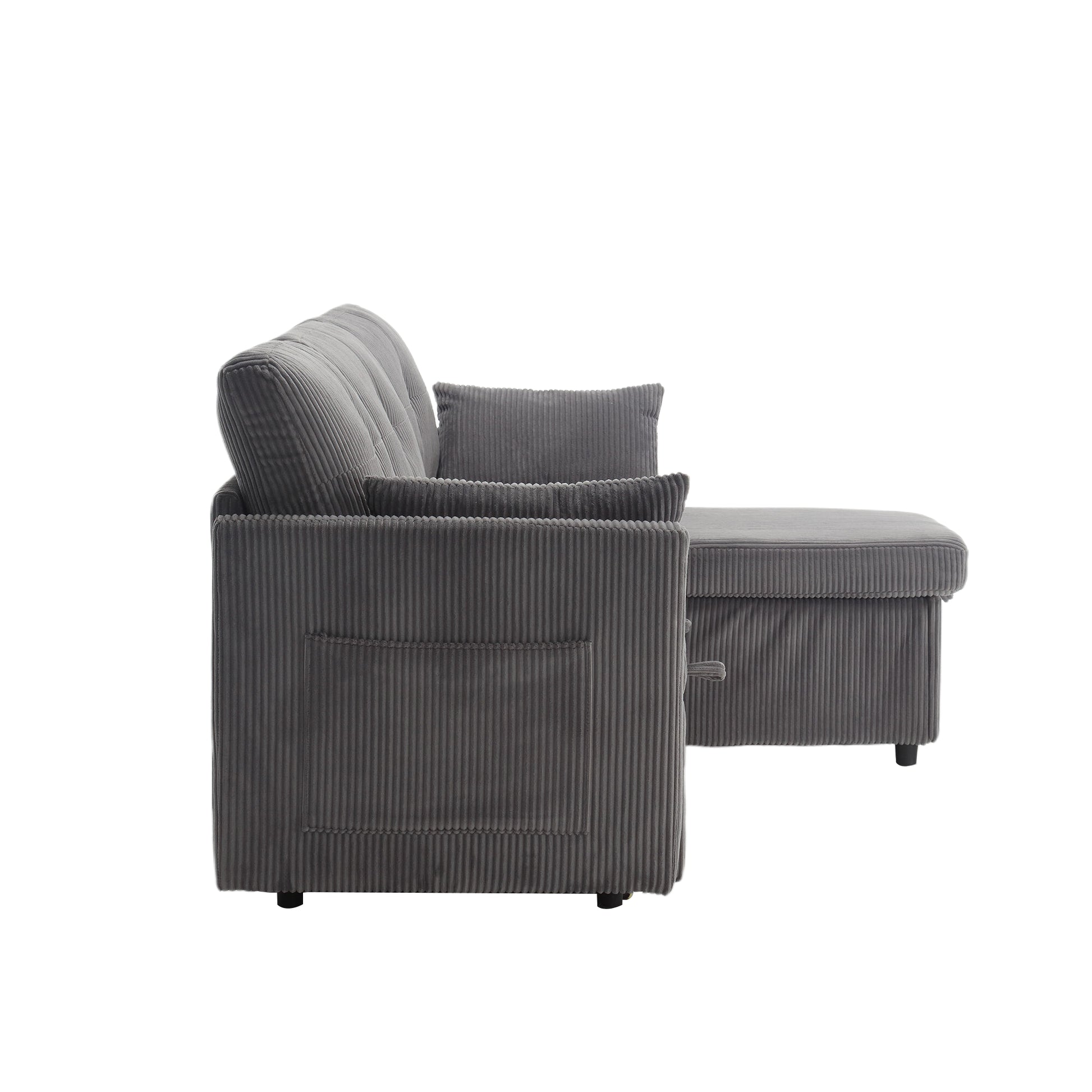 United Modular Sectional Sofa L Shaped Modular Couch With Reversible Chaise Modular Sofa Sectional Couch With Storage Seats Dark Grey Velvet 4 Seat