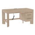 C Tan Desk Tan Solid Wood