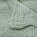 Oversized Quilted Throw With Soped Edges Seafoam 60X72