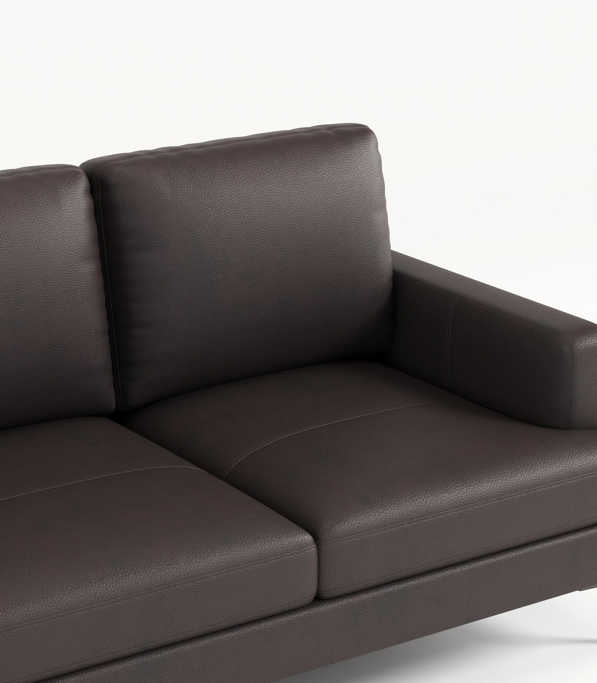 77" Brown Luxury Genuine Leather Match Contemporary Sofa With Usb Charger,3 Seats Comfy Coach For Living Room Home Office Dark Brown Wood Primary Living Space American Design Foam Genuine Leather 3 Seat