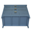 3 Drawer Cabinet, American Furniture,Suitable For Bedroom, Living Room, Study Blue Mdf