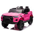 24V10A Two Seater Kids Ride On Electric Pickup, Kids Ride On Toy W Parents Remote Control,4Wd 800W Motors,Two Safety Belts,High Gate Safety Design,Usb,Bluetooth, Speed 2.49 3.73Mph For Kids Aged 3 . Rose Red 50 99 Lbs Polypropylene