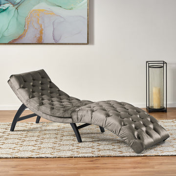 Chaise Lounge Grey Altay Velvet