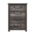 Gray Finish 4 Drawers Storage Chest 1Pc Wooden Furniture Traditional Design Gray Wood