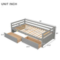 Daybed With Two Storage Drawers ,Grey Old Sku:W50450914 Twin Grey Pine