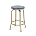 Counter Stool2Pcs Set Blue Metal