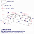 Modern Upholstered Sectional Sofa Couch Set,Modular 108