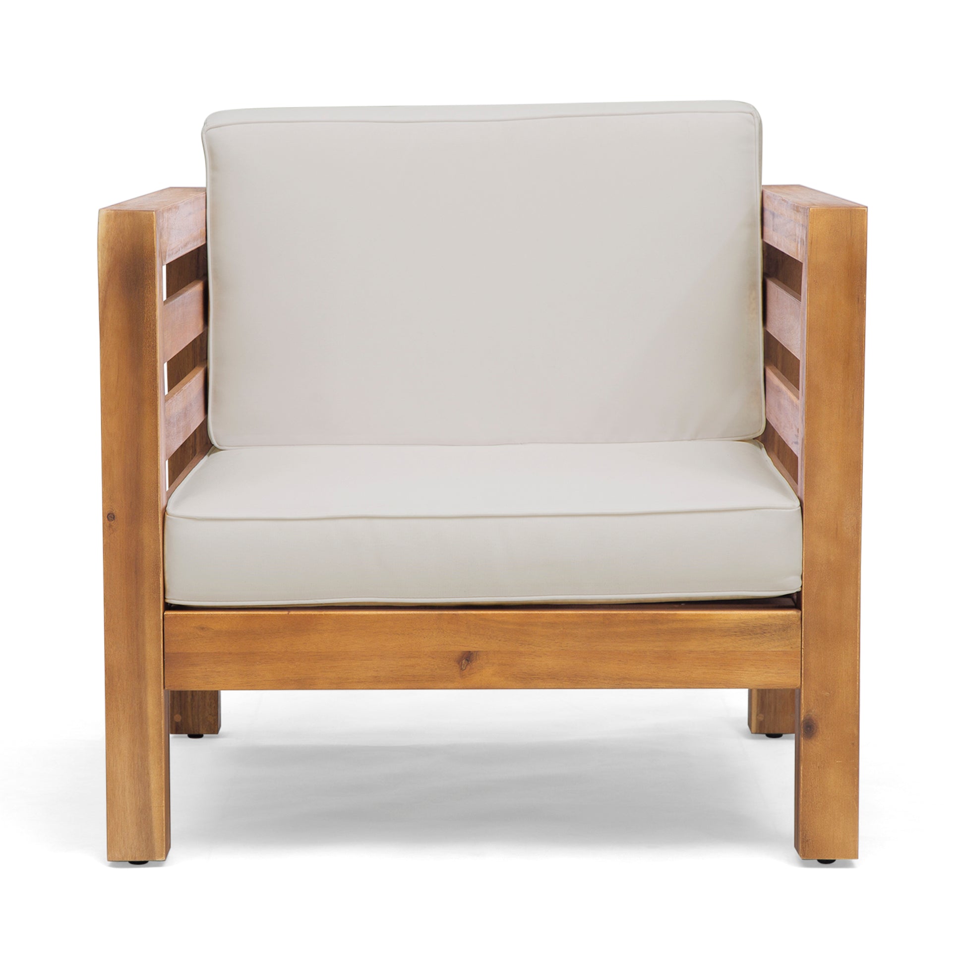 Oana Club Chair Beige Acacia Wood