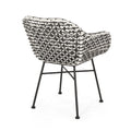 Herbert Chair Black Pe Rattan Iron Waterproof Fabric