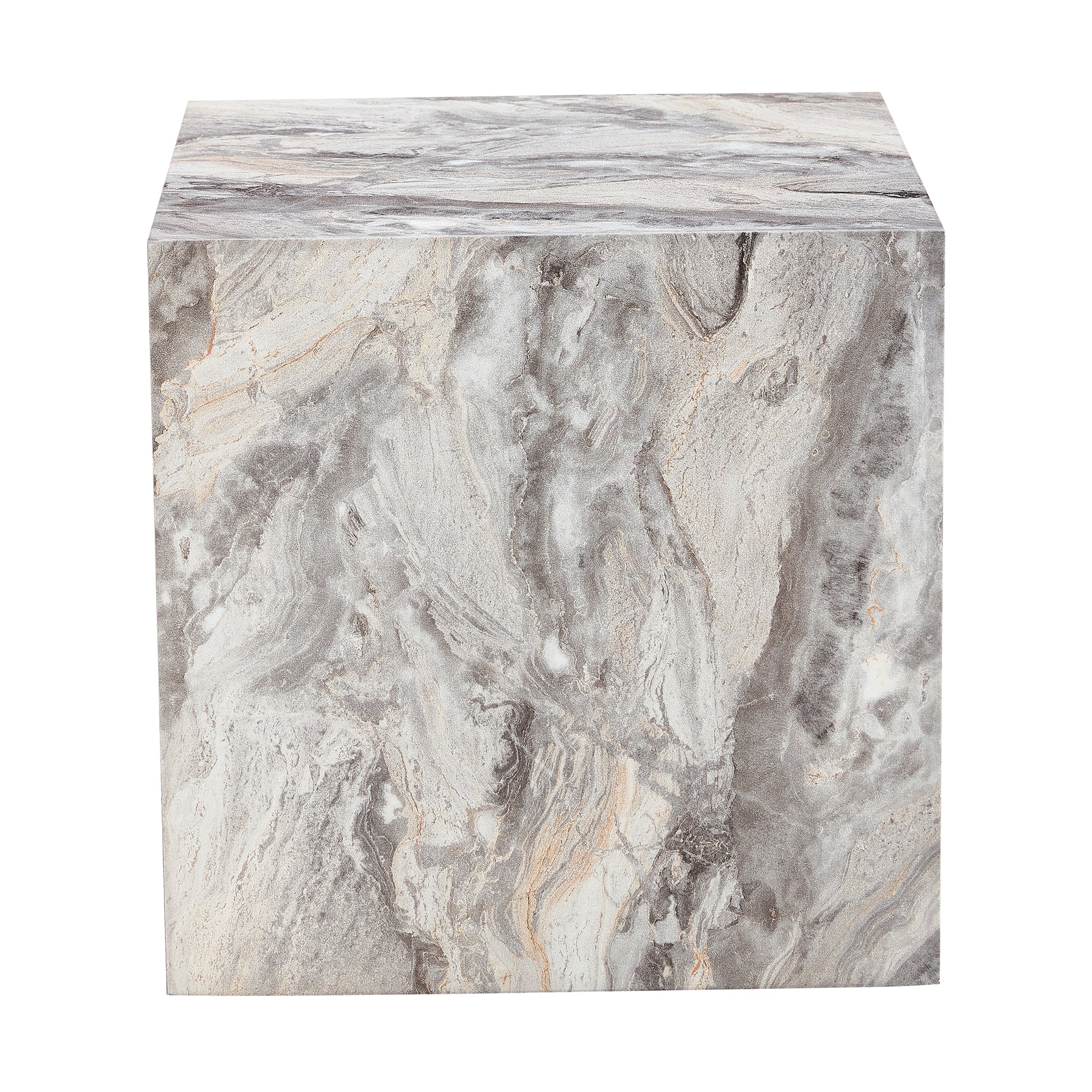 Elevate Your Living Space With This Modern Mdf Coffee Table, Which Showcases Gray Textured Patterns. It Is Characterized By Stylish Design. Grey Mdf