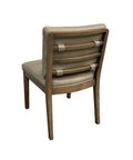 Latte And Leather Soft Back Chair Set Of Two Light Brown Solid Wood Mdf